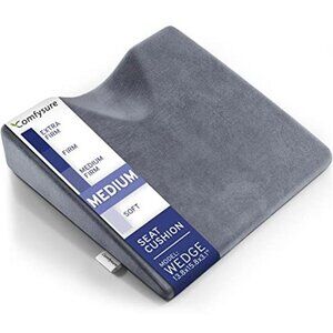 Wedge Seat Cushion Memory Foam Tailbone Pain Relief Office Car Chair Support